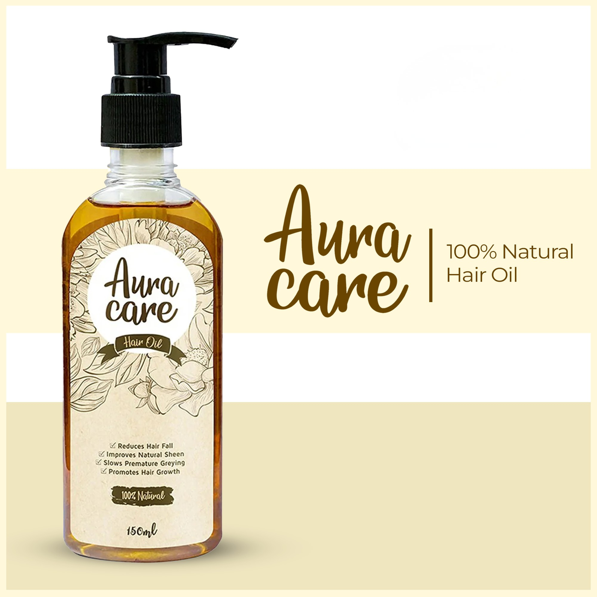 Herbal Hair Oil - For Hair Fall Reduction - 150ml