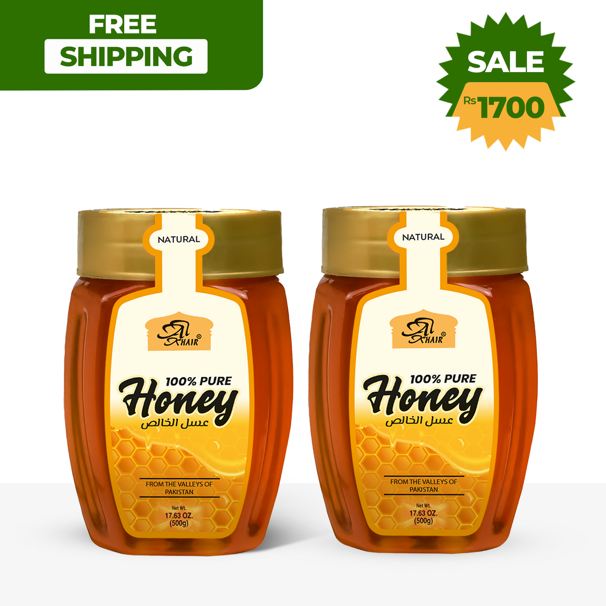 Acacia Natural Honey Twin Pack ( 500gm Bottles )