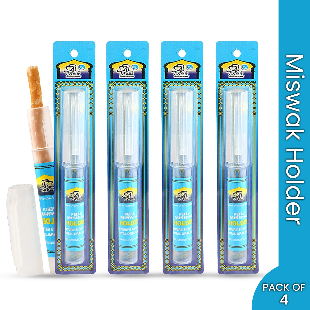 Peelu Miswak With Holder (Pack of 4)