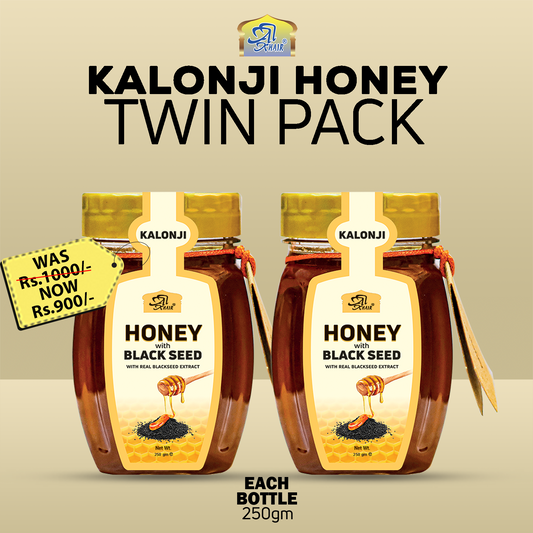 Twin Pack Kalonji Honey ( 250gm Bottles )