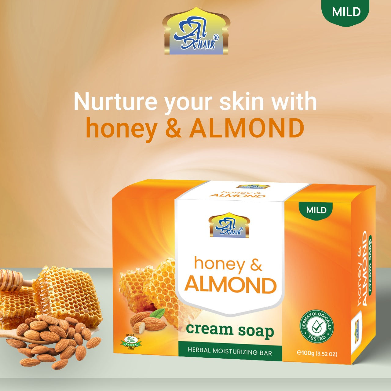 Honey & Almond Cream Soap 100gm